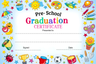 Pre-School-Graduation-Certificate-Template Póster