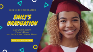 Pre-school Graduation Party Dinner Invitation Facebook-covervideo (16:9) template