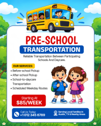 Blanco Pre-School Transportation Instagram Portrait Template