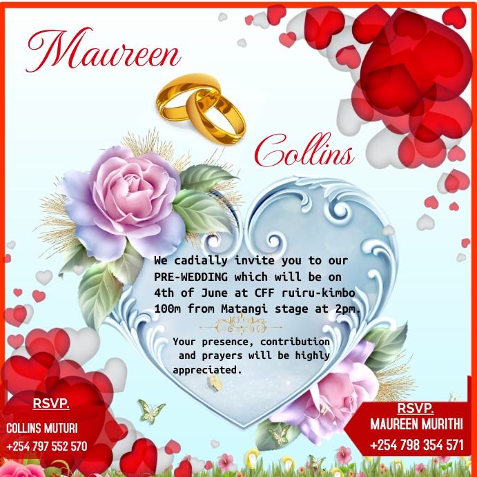 pre-wedding invitations Template | PosterMyWall