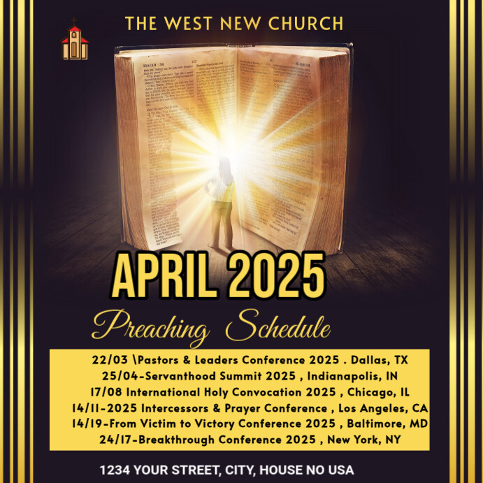 Plantilla de preaching schedule , preaching schedule 2025 | PosterMyWall