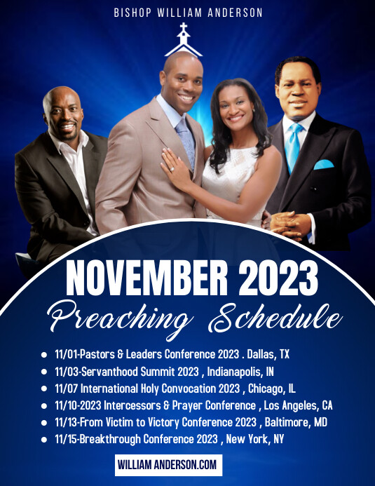 preaching schedule , preaching schedule 2023 Flyer (US Letter) template