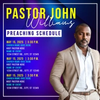Preaching Schedule Instagram Post template