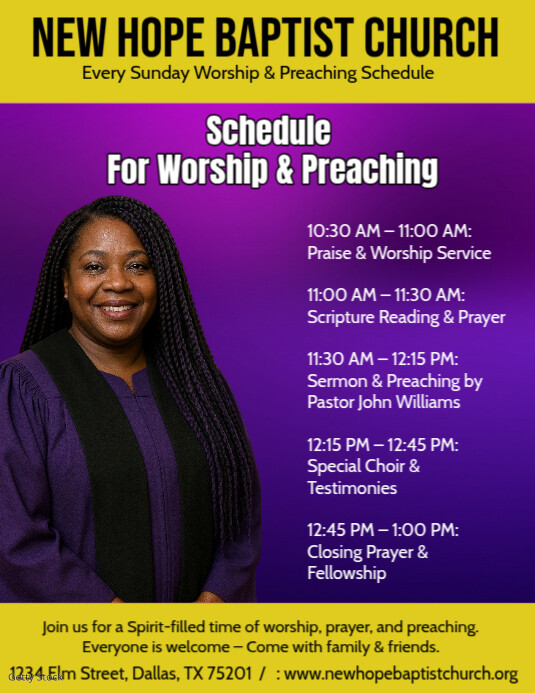 Preach Layout preaching schedule Template | PosterMyWall
