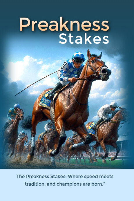 Preakness stakes Poster template