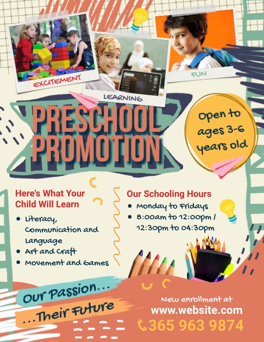 Prechool Promotion Flyer Template | PosterMyWall