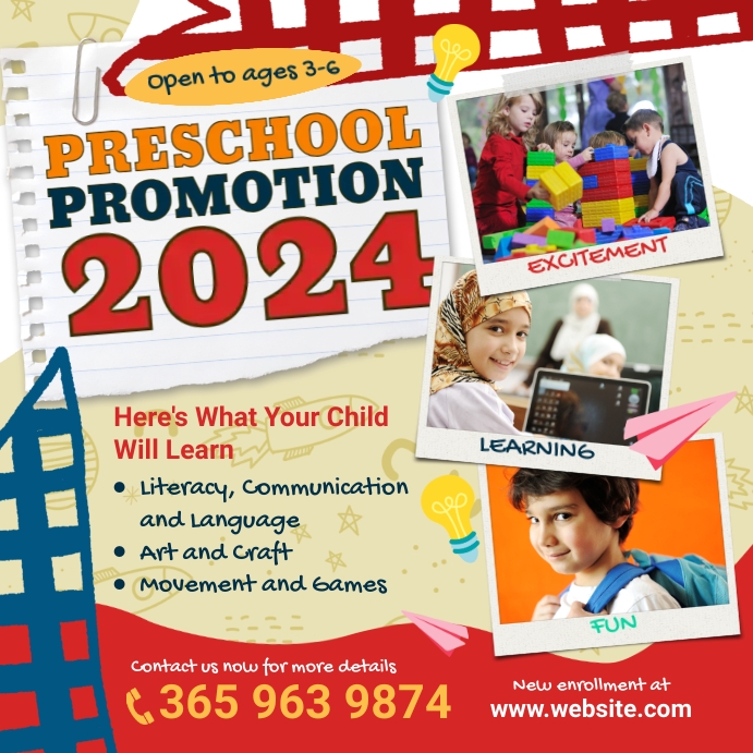 Prechool Promotion Instagram Post Template | PosterMyWall