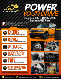 Precision Auto Parts Engineering Flyer (Letter pang-US) template