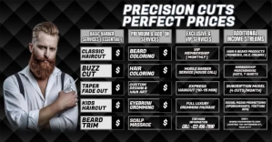 Precision Cuts Perfect Prices Facebook 共享图片 template
