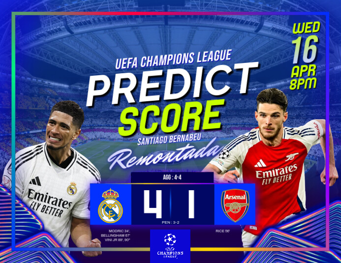 PREDICT SCORE Flyer (US Letter) template