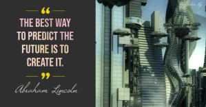 Predict the Future Abraham Lincoln Quote Post Ibinahaging Larawan sa Facebook template
