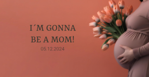 Pregnancy announcement facebook post template
