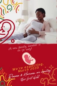 Pregnancy Announcement Template Pinterest Graphic