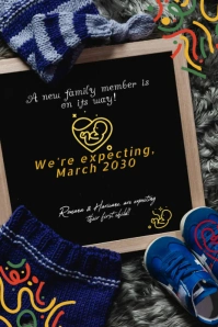 Pregnancy Announcement Template Pinterest Graphic