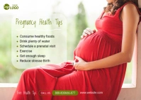 Pregnancy Health Tips Postcard template