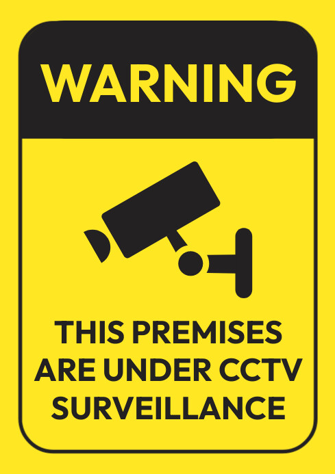 Premises under cctv surveillance sign Template | PosterMyWall Premises under cctv surveillance sign Template | PosterMyWall