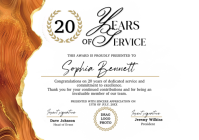 Weiß Service Award A4 Template