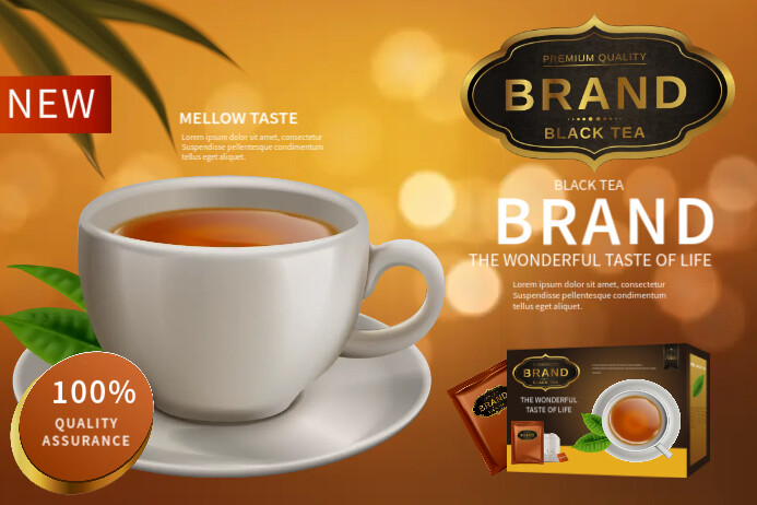 Advertising Tea Examples Premium Black Tea Ads Template | PosterMyWall