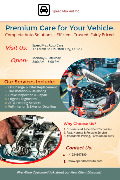 Premium Car Services Poster Template | PosterMyWall