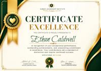 Branco Certificate of Excellence A1 Template