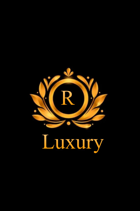 Premium gold logo Poster template