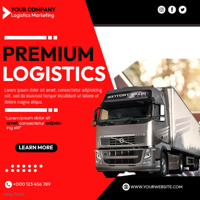 Premium Logistics Template | PosterMyWall