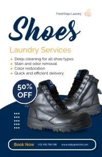 Premium Shoe Laundry Services Poster Template Boulevardzeitung
