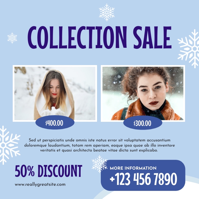 Premium Winter Collection Sale Instagram Post Template | PosterMyWall