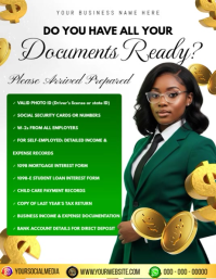 Prepare Your Tax Documents Today Flyer (format US Letter) template