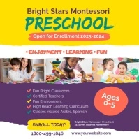 preschool enrollment ads Social Media Square (1:1) template