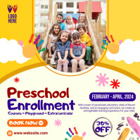 PRESCHOOL ENROLLMENT โพสต์บน Instagram template