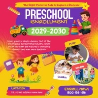 preschool enrollment social media Square (1:1) template