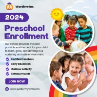 preschool enrollment template Post Instagram