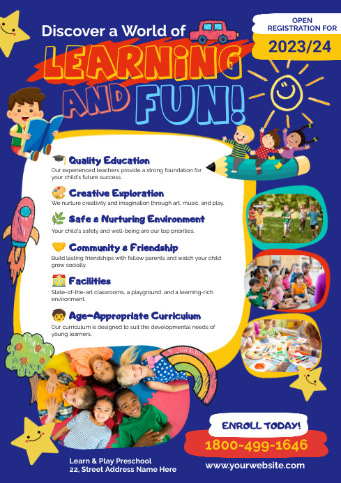 Image 11 for Kindergarten Flyer Template