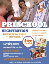 Preschool Flyer Template PosterMyWall