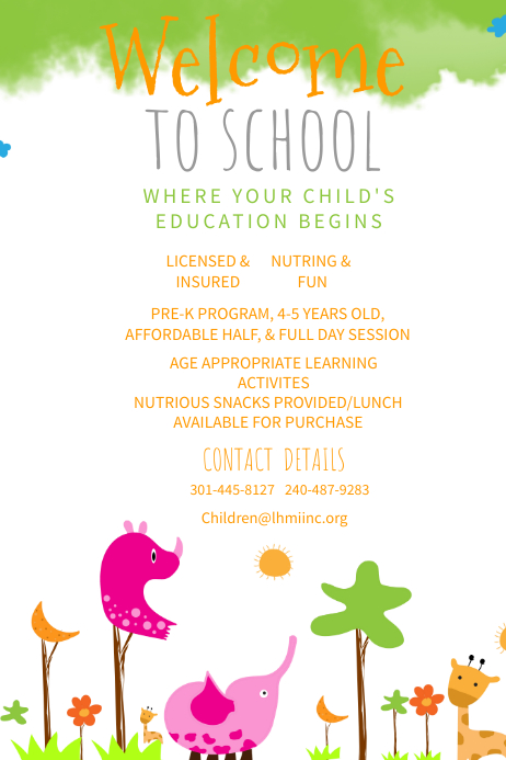 Preschool Poster Template PosterMyWall