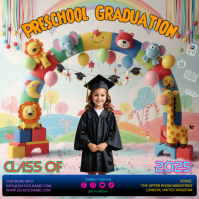 Grigio Preschool Graduation Instagram Post Template