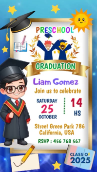 preschool graduation invitation Stato WhatsApp template