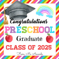 Preschool Graduation Tag Editable Instagram na Post template