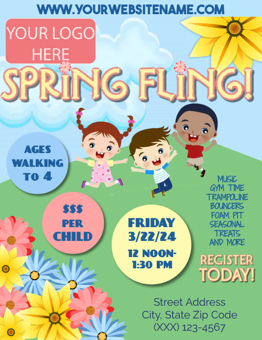 PRESCHOOL SPRING FLING Template | PosterMyWall