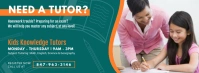 Preschool Tutor Service Banner Facebook Cover Photo template
