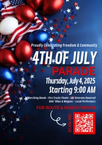 President's day,4th of July parade,event A4 template