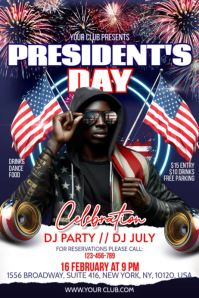 President's Day Celebration Banner template