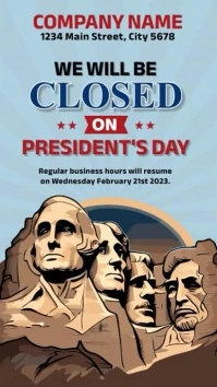 President's Day Instagram Story template