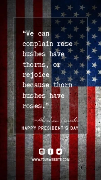 president's day instagram story template