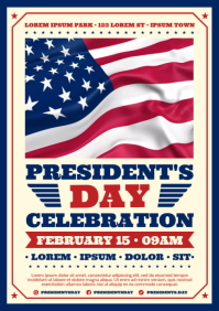PRESIDENT'S DAY POSTER A4 template