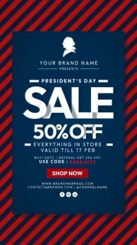 President's Day Sale Display Template