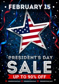 PRESIDENT'S DAY SALE POSTER A4 template