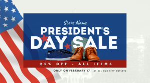 President's Day Sale Twitter Post Twitter-opslag template