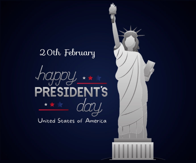 President's Day Średni prostokąt template